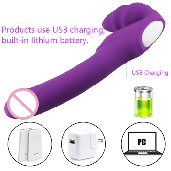 Strapless Strap on Realistic Dildo Vibrator Massager Lesbian Double Side Massager G-Spot Stimulate Clitoris Sex Toy for Couple 3