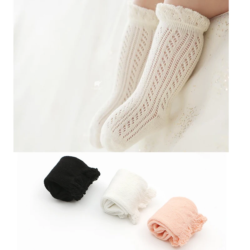 w130 Free shipping 1 6 years old children cotton mesh hollow stockings