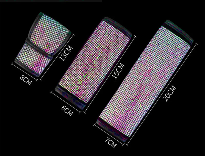 Шикарные Красочные Стразы Кристалл автомобильный чехол для ремня безопасности Наплечные колодки автомобиля переключения передач ручной тормоз набор авто салонные аксессуары