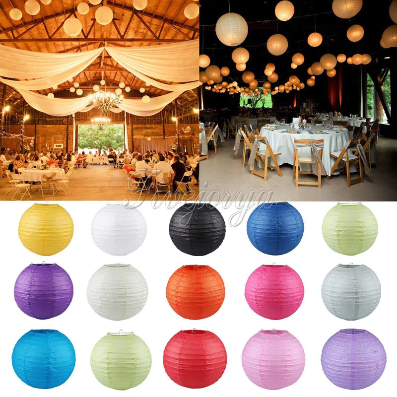 10pcs Lot Many Colors Paper Ball Chinese Paper Lanterns For Party
