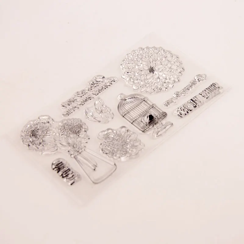 Хризантема цветок прозрачный силиконовый штамп/печать для DIY Скрапбукинг/фотоальбом декоративная открытка четкий штамп