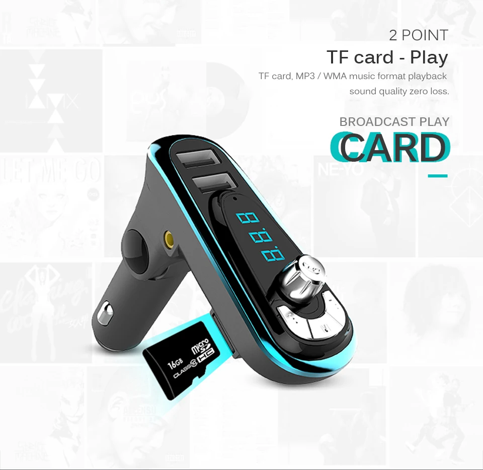 Fm-передатчик Bluetooth гарнитура для Авто Hands Free MP3 музыкальный плеер Dual USB Выход Зарядное устройство Поддержка TF карты Радио Наборы автомобиля Интимные аксессуары