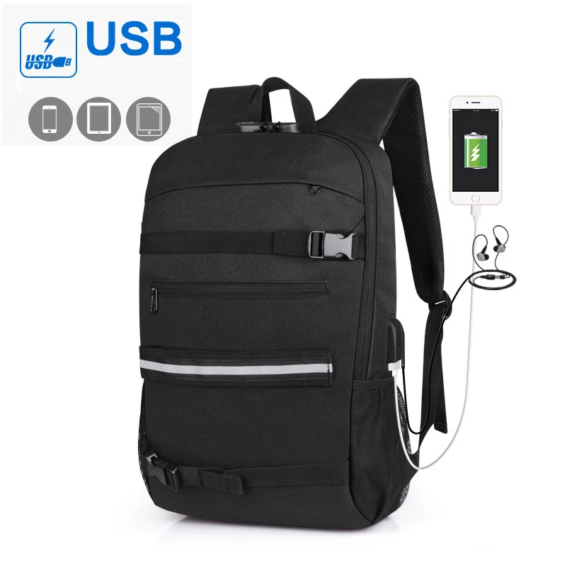 

USB 15.6 Laptop Casual Oxford Backpack Male School Teenage Backpack for Men Large Capacity Travel Bags Luggage Backpacks Man