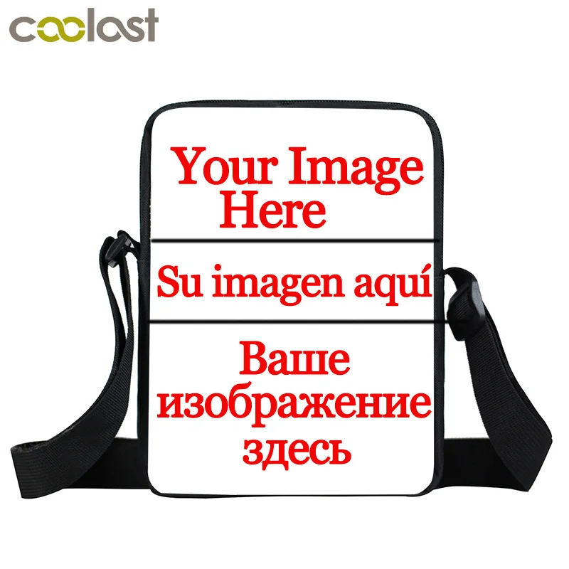 اسم مخصص صورتك شعار البسيطة رسول حقيبة بنين بنات شخصية crossbody حقيبة أطفال أكياس الكرتون حقائب الكتف أفضل هدية