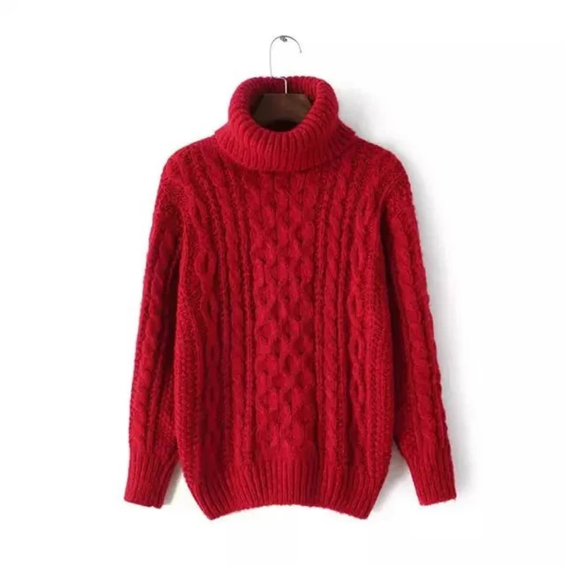 

2019 Turtleneck Pullover Sweater Winter Warm Women Sweaters And Pullovers Knitting Jumper Femme Hiver Pull Jersey Sueter Mujer