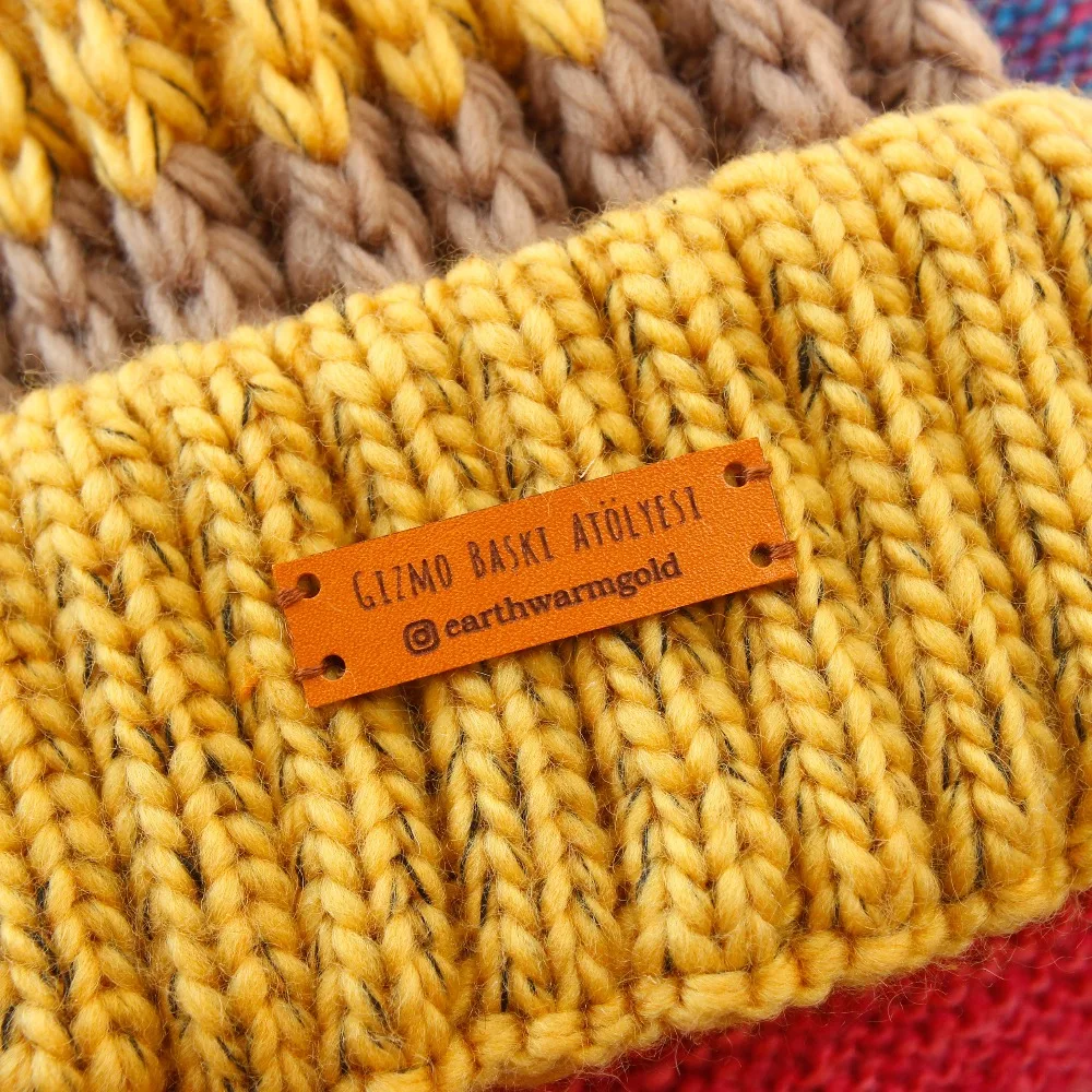 Garment Tag, Leather Tags, personalized tags, knit labels, Custom Name, Handmade, machine washable, Brand (PB1513)