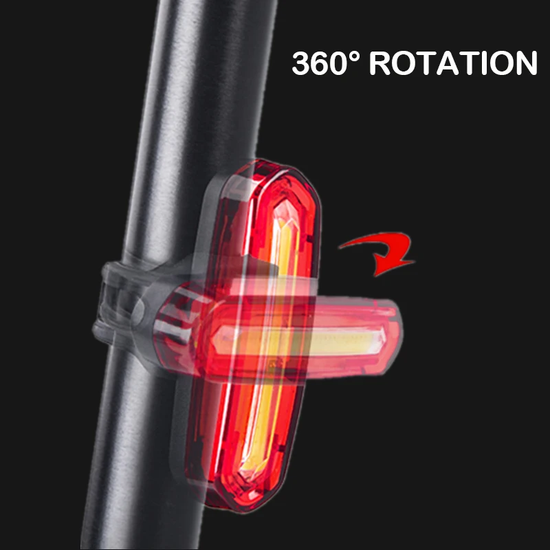 Discount 2018 New Bicycle Lamp 120 LM Rechargeable LED USB COB Mountain Bike Tail Light Taillight MTB Safety Warning Cycling Rear Light 0