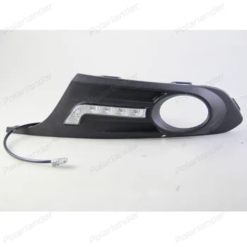 

LED Daytime driving running Lights fog lamp for V/olkswagen S/agitar 2012-2015 Waterproof ABS car light DRL