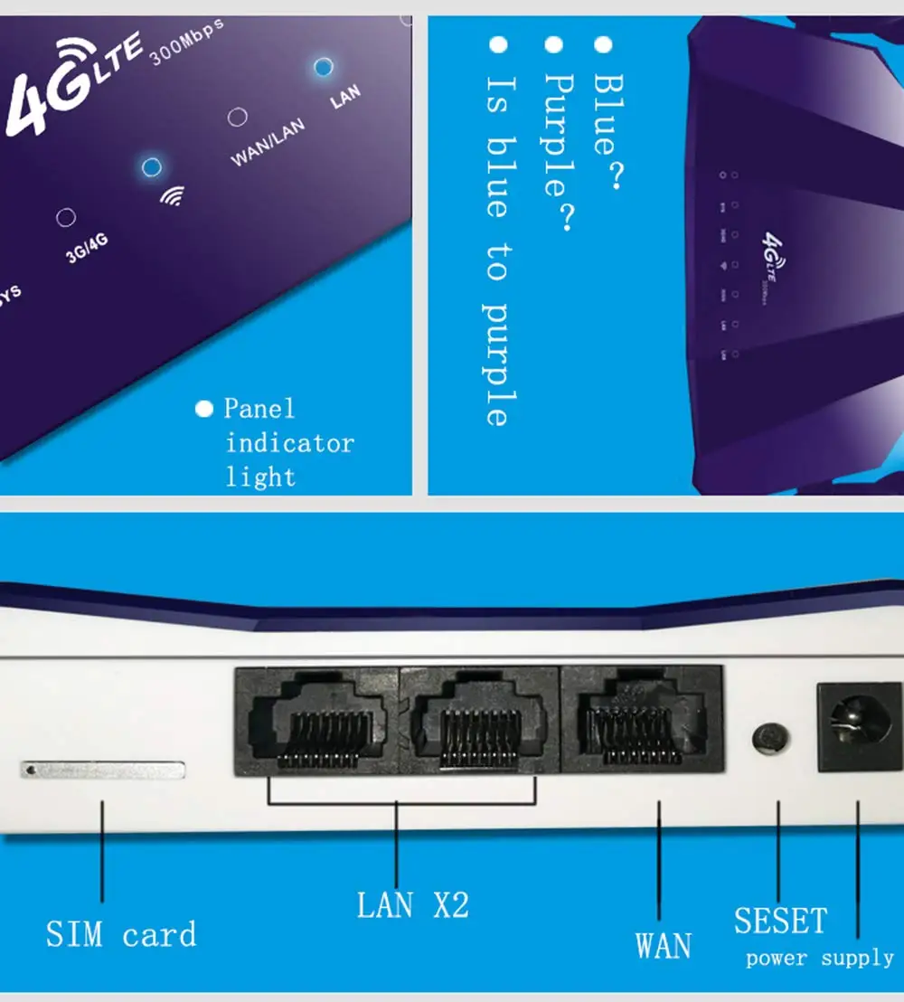 KuWfi 4G LTE CPE-маршрутизатор 300 Мбит / с CAT4 Беспроводные CPE-маршрутизаторы разблокированы Wi-Fi-маршрутизатор 4G LTE FDD RJ45Порты и слот для SIM-карты До 32 пользователей