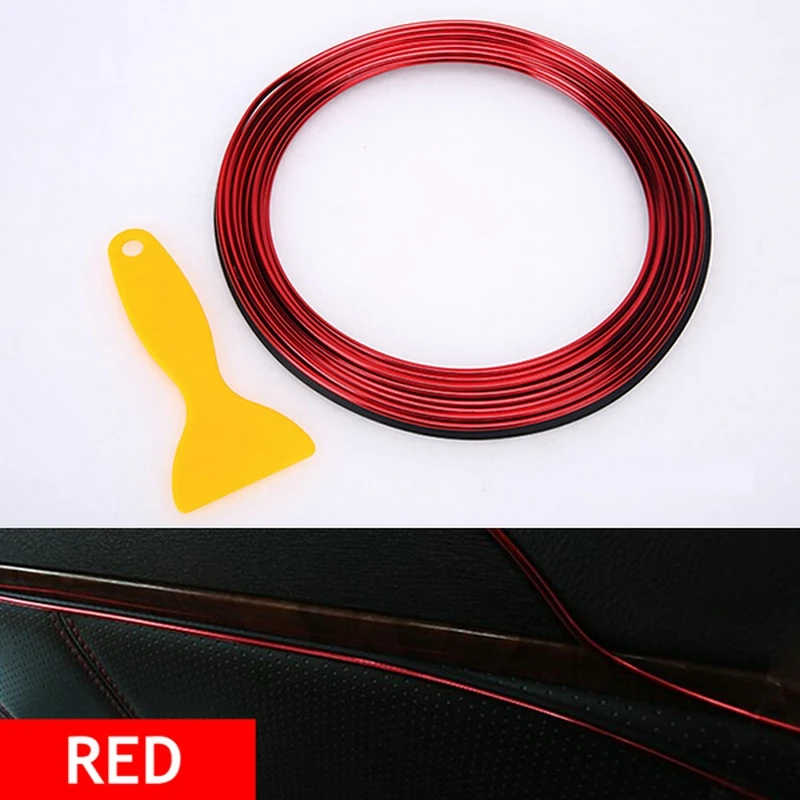 5M Car interior Decorative Sticker Interior Mouldings Trim Strip Insert Type Plating Decoration Strip DIY Stickers Car-Stylying (3)