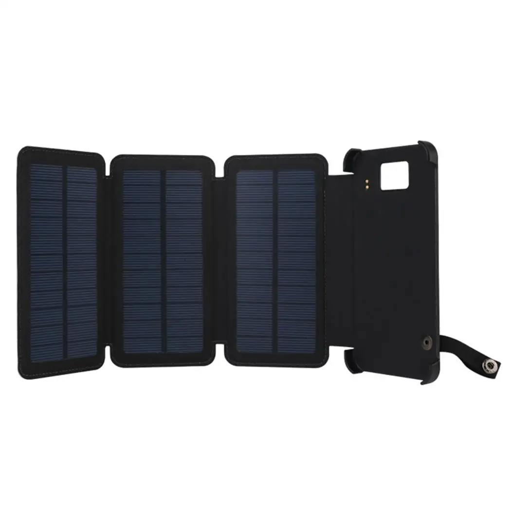 

General 20000mAh Solar Power Bank Dual USB Output Detachable Roll Folding Solar Panels Powerbank Portable External Battery