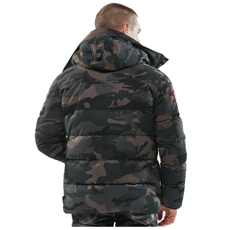 Günstig 2018 Bomber Winter Jacke Männer Verdicken Warme Taktische Parkas Mit Kapuze Mantel Camouflage Armee Militär Sticken Jacke Padded Mantel