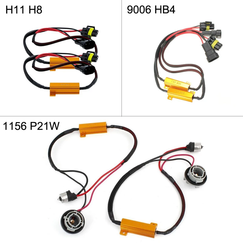 2x H8 H11 9006 HB4 1156 P21W BA15S светодиодная противотуманная лампа фонарь заднего хода CANBUS