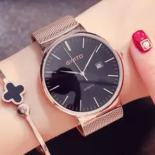 GIMTO Fashion Rose Gold font b Women b font Watch Minimalism Simple Stylish Luxury Casual lady