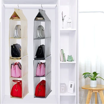 

Family Organizer Backpack Handbag Storage Bags Hanging Shoes Storage Bag High Home Supply 4 Pocket Separable Closet Rack Hanger
