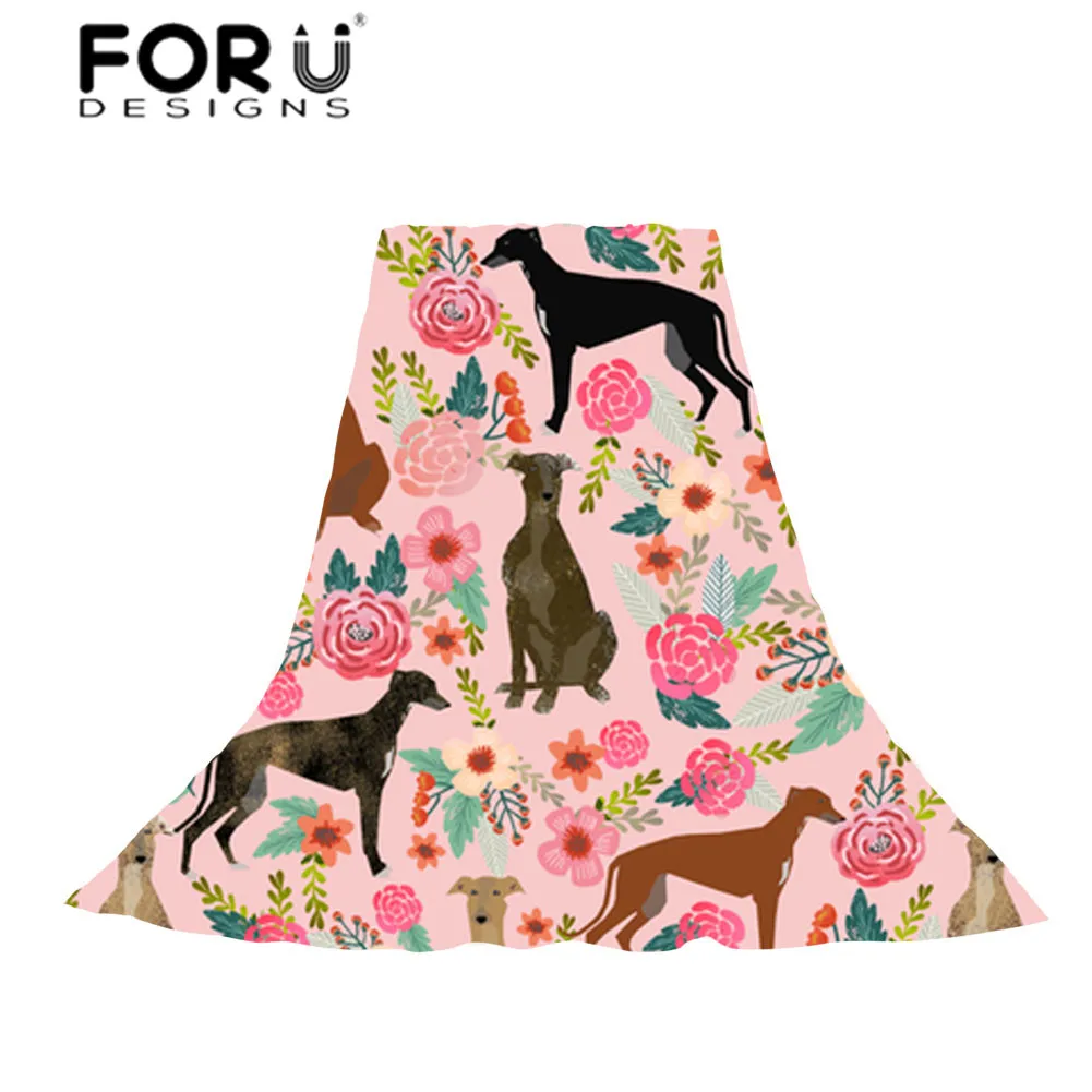 FORUDESIGNS/женский длинный шарф полотенце для девушек Борзые милая собака