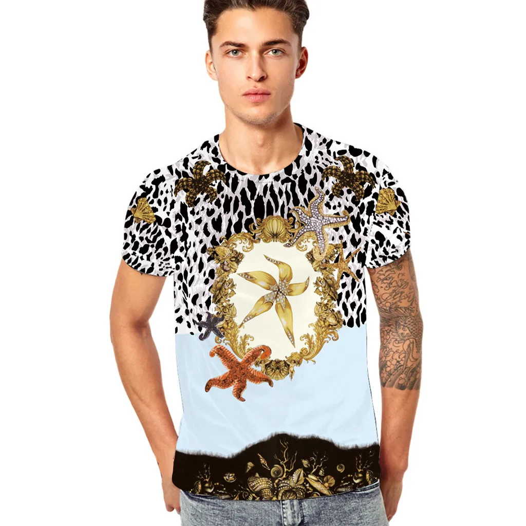 WOMAIL Summer Stylish and fashion design make you more attractive O-Neck Polyester Local tyrants golden flower T-shirt W30404