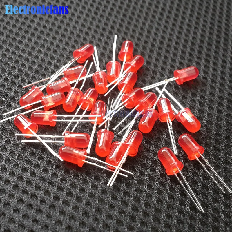 

100pcs LED 5MM Red LED Light-emitting Diode Red Turn Red Diodes