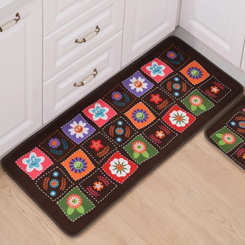 Kawaii Welcome Floor Mats Animal Cat Printed Bathroom Kitchen