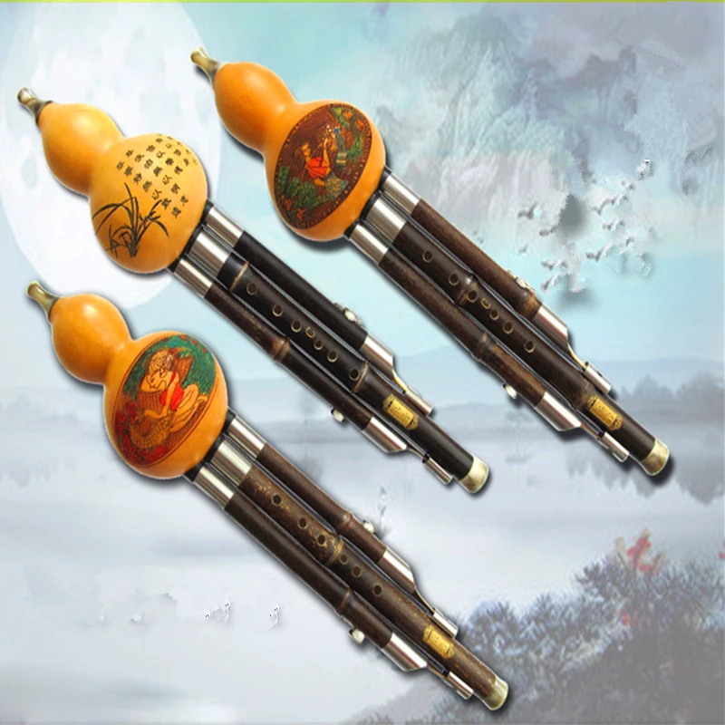 Cucurbit Hulusi флейта натуральная Тыква и бамбук Flauta C/bB ключ музыкальный инструмент