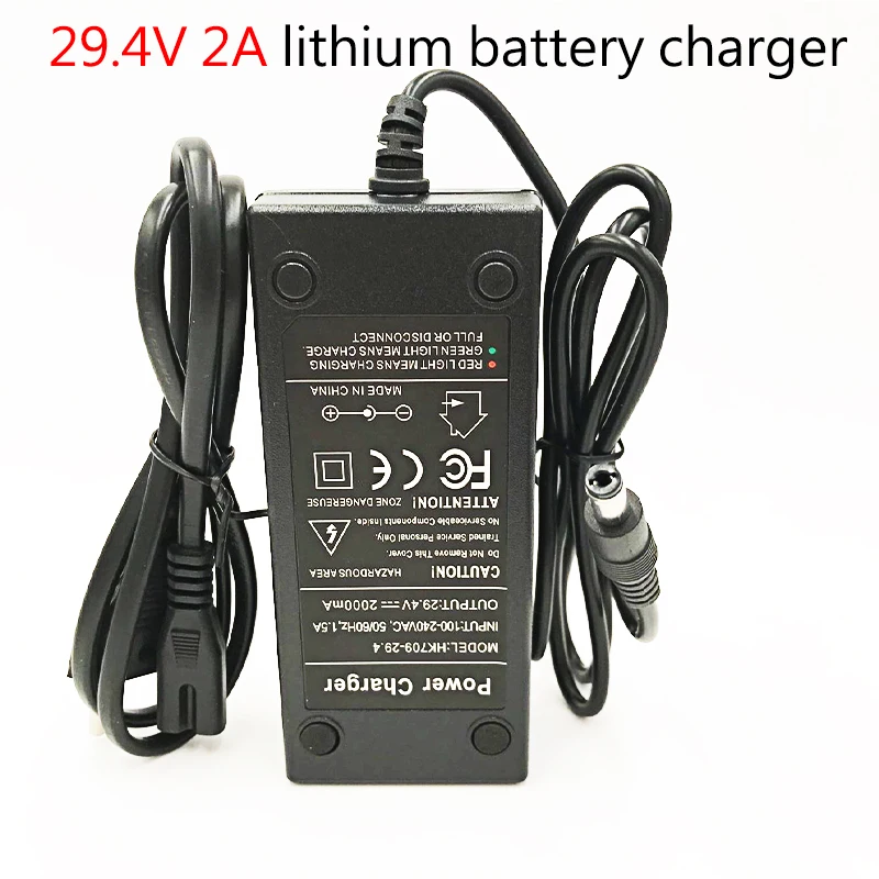 

High quality 29.4V 2A electric bike lithium battery charger for 24V 2A lithium battery pack RCA Plug connector charger