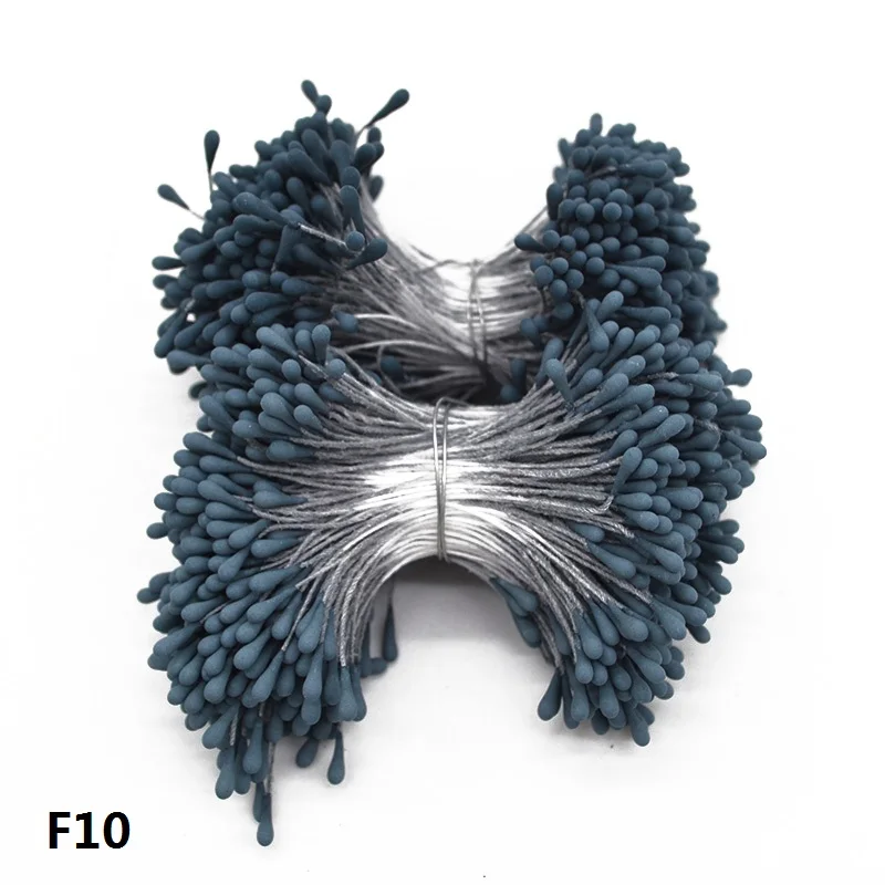 400 шт 1 мм мини цветок Stamen Pistil для домашнего свадебного украшения DIY рождественские аксессуары для скрапбукинга Двойные головки цветочные тычинки - Цвет: F10