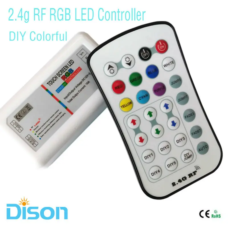 2.4G Wireless 28Key RGB led controller DC12 24A 18A RF remote control for led strip/bulb