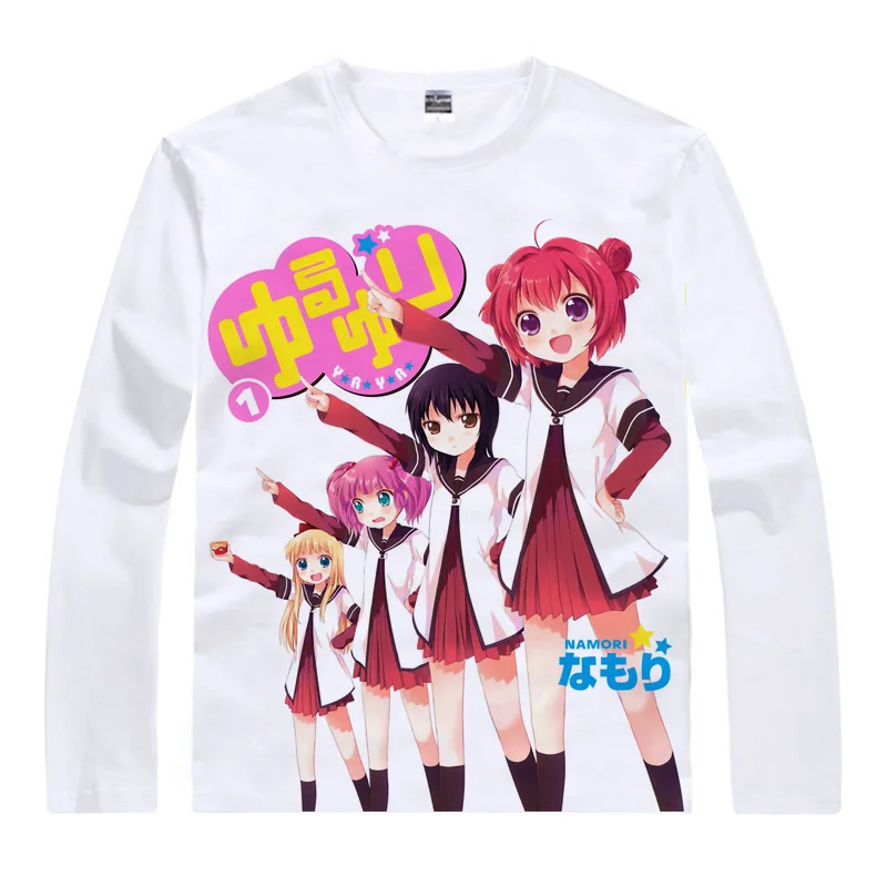 Coolprint Футболка с изображением в стиле аниме yuruyuri спокойный футболки Юрий мульти-стиль с длинными рукавами Akari akaza Yui funami Косплэй рубашки в японском стиле - Цвет: Style 5