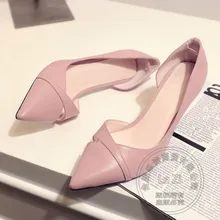 Frauen Büro Schuhe Flach Mund Komfortable Hochwertigen Cuban Heel Atmungs Ausschnitt Sandalen Seite Hohl Kätzchen Dünne Heels