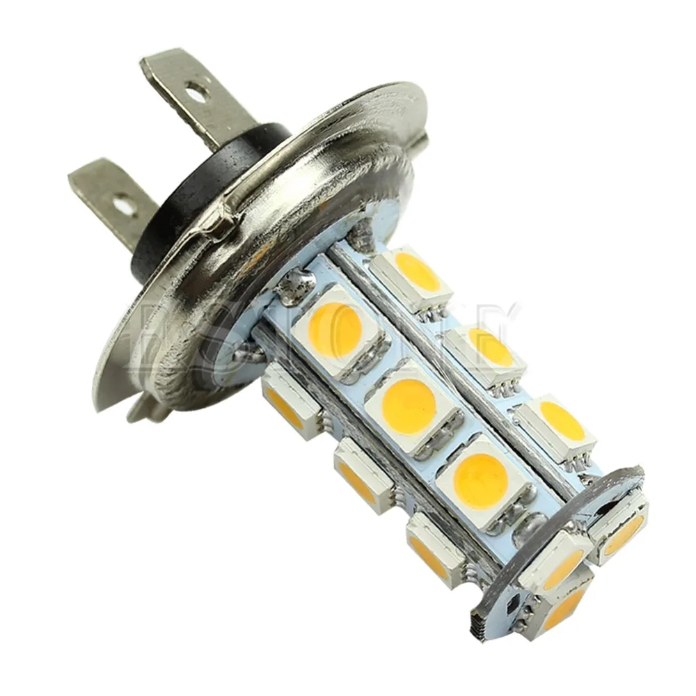H7 теплый белый 18 SMD 5050 светодиодный автомобиль лампы противотуманного Дневной
