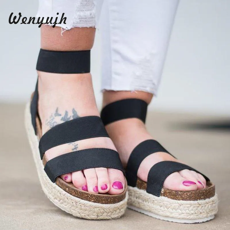 

Summer Women Platform Sandals Wedges Shoes for Women High Heels Sandals 2019 Flat Shoes Platforms Sandals zapatos de mujer
