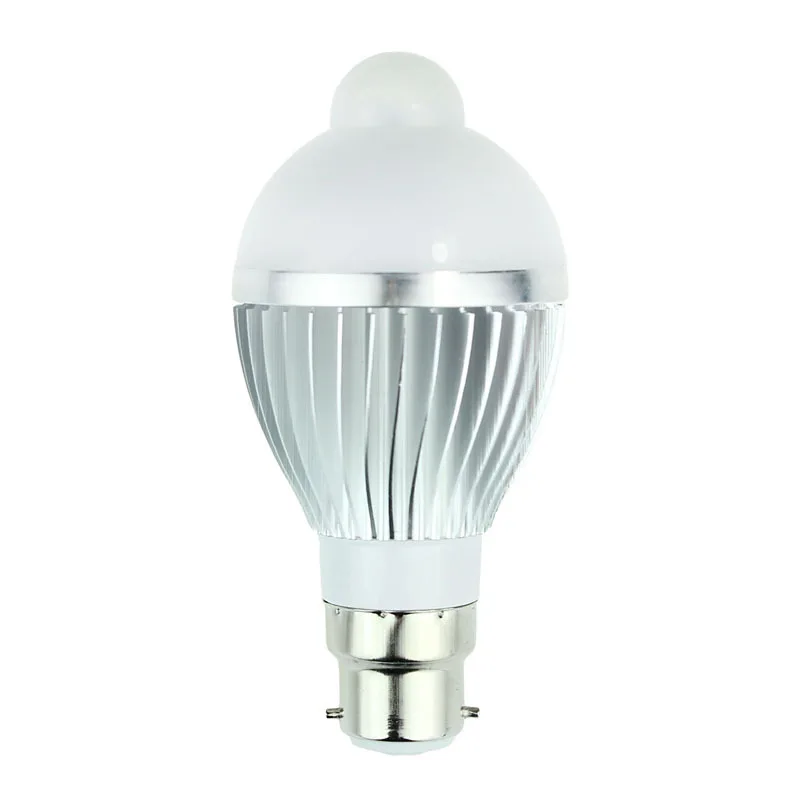 PIR Sensor LED Light Lamp Bulbs AC85 265V E27/B22/GU10 7W led lamp
