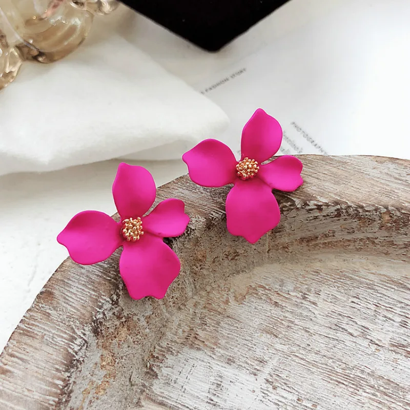 Новые Растительные смолы женские преувеличенные серьги маленькие свежие ...