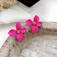 Новые Растительные смолы женские преувеличенные серьги маленькие свежие цветы Модные женские ювелирные изделия оптом