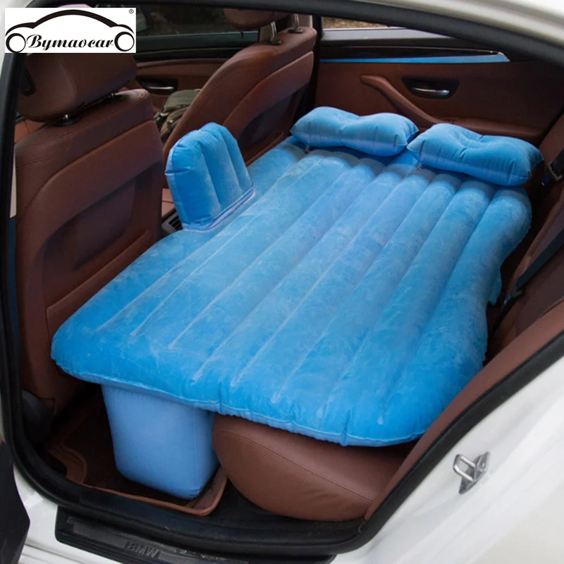 Bymaocar Inflatable car mattress outdoor camping inflatable bed PVC flocking Multifunctional Car inflatable bed car accessories