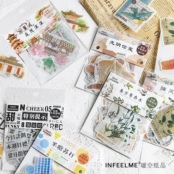 

20 Pcs/pack Green Plants Decoration Journal Cute Diary Flower Stickers Scrapbooking Flakes Stationery School Supplies