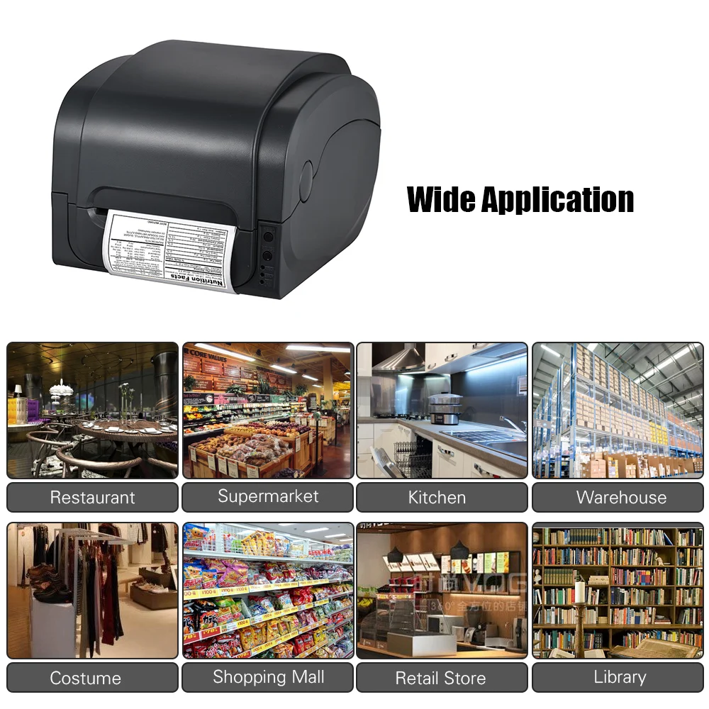 Gprinter طابعة استلام الطابعة نقل الحراري الباركود تسمية 104 ملليمتر طباعة البريد عرض واجهة usb ل مستودع التجزئة