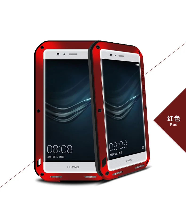 imágenes para Amor de la Original Mei Potente Caso Para Huawei Ascend P9/HUAWEI P9 (5.2 ") a prueba de agua A Prueba de Golpes Cubierta de la Caja De Aluminio + Vidrio Templado imágenes para Amor de la Original Mei Potente Caso Para Huawei Ascend P9/HUAWEI P9 (5.2 ") a prueba de agua A Prueba de Golpes Cubierta de la Caja De Aluminio + Vidrio Templado