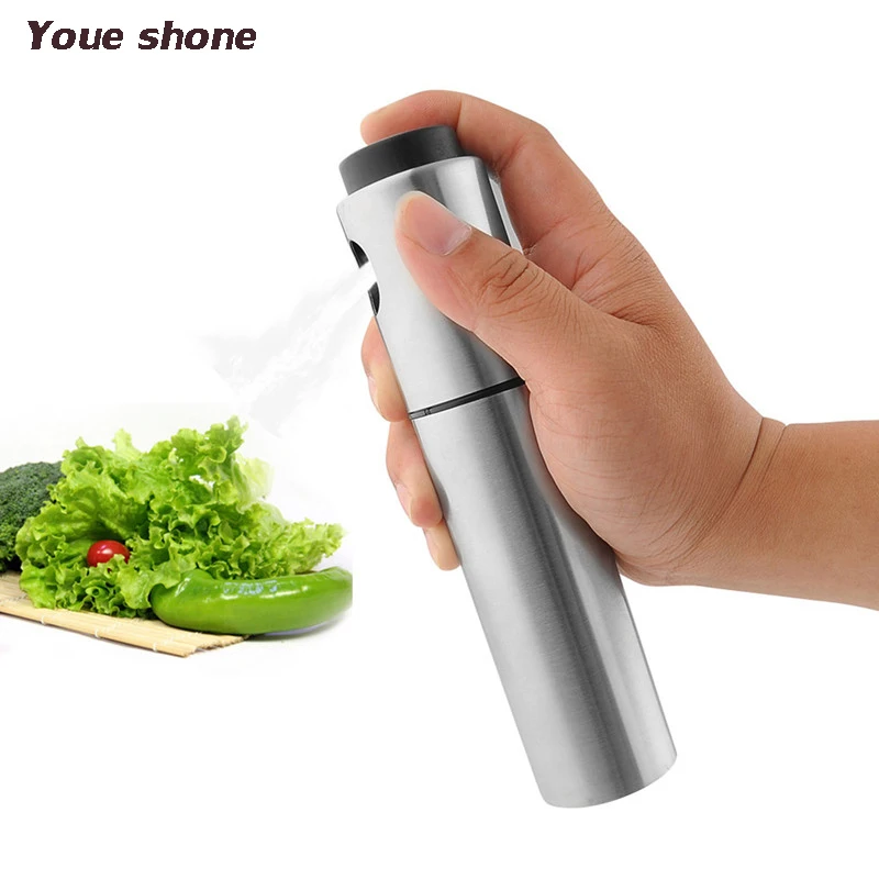 Kitchen Oil Dispenser Pepper Spray Bottle Stainless Steel Olive Pump Spraying Oil Dispenser
