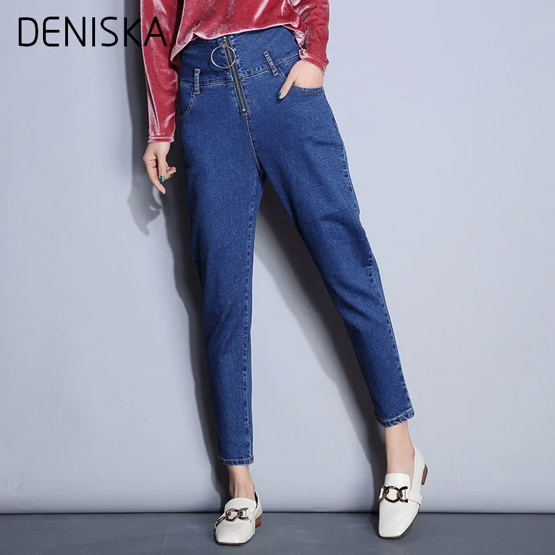 DENISKA 2018 Boyfriend Jeans Harem Pants Women Trousers
