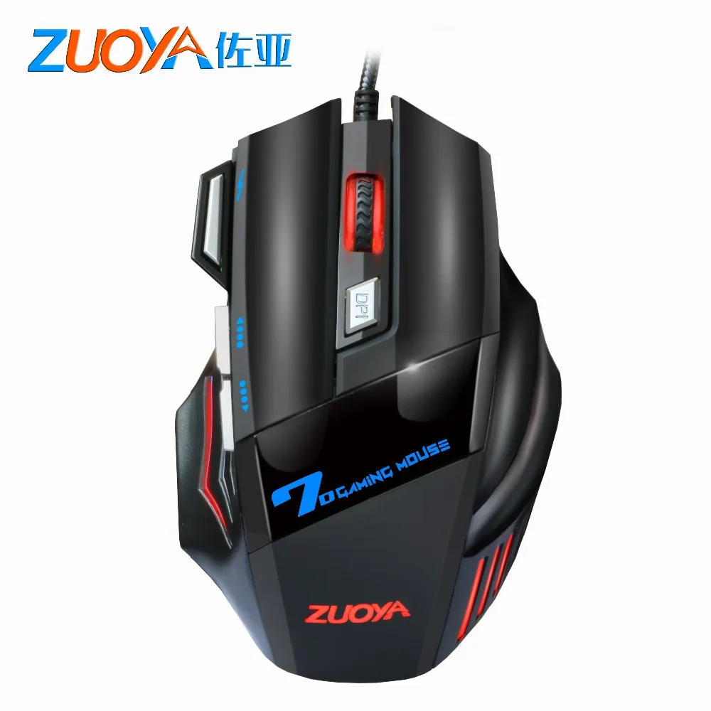 ZUOYA 5500 DPI Gaming Mouse 7 Button LED Optical Wired USB Mouse Mice Game Mouse Silent/sound ...