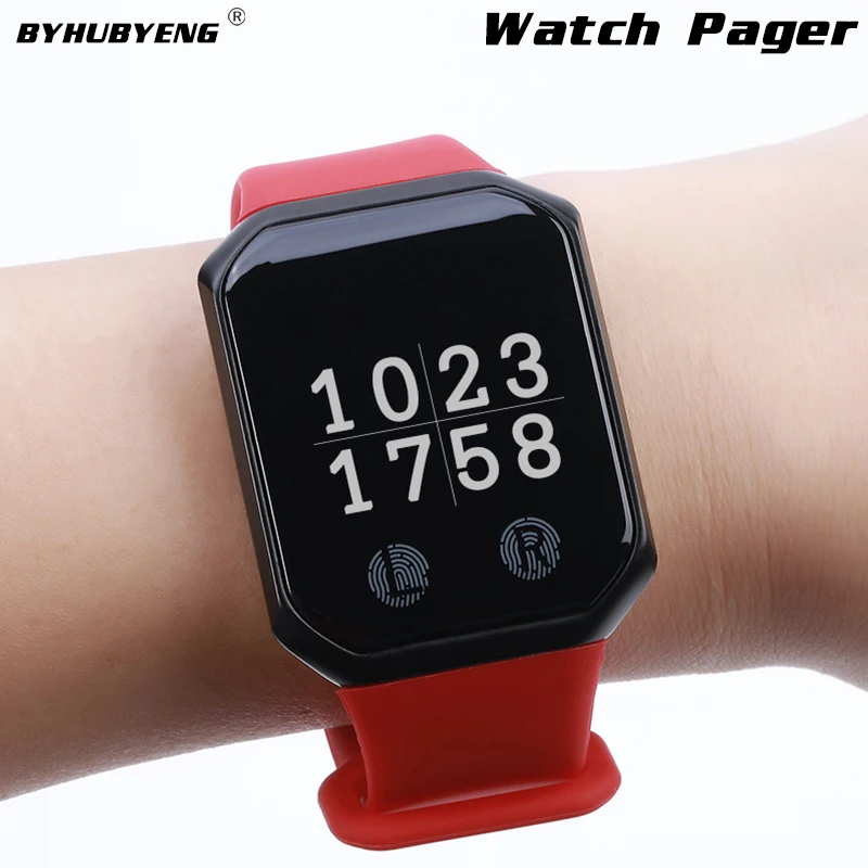 

Best Price Hospital Calling Vibrating Charge System Receiver Wrist Remote Restaurant Waiter Cheap Easy To Operate Watch Pager