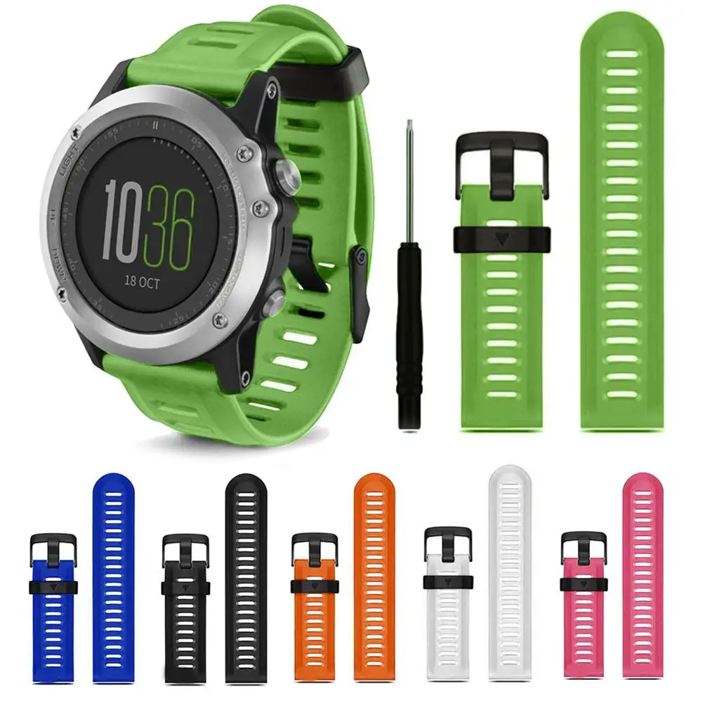 

2019 New Replacement Silicone Watchband Wrist Strap for Garmin Fenix 3/3 HR Smart Watch