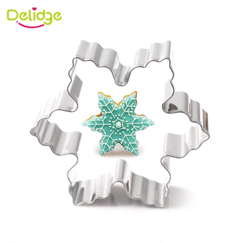 

Delidge 1pc Wedding Snowflake Stainless Steel Cookies Cutter 3D Biscuit Ring Vegetables Cutter Mold DIY Baking Pastry Tools