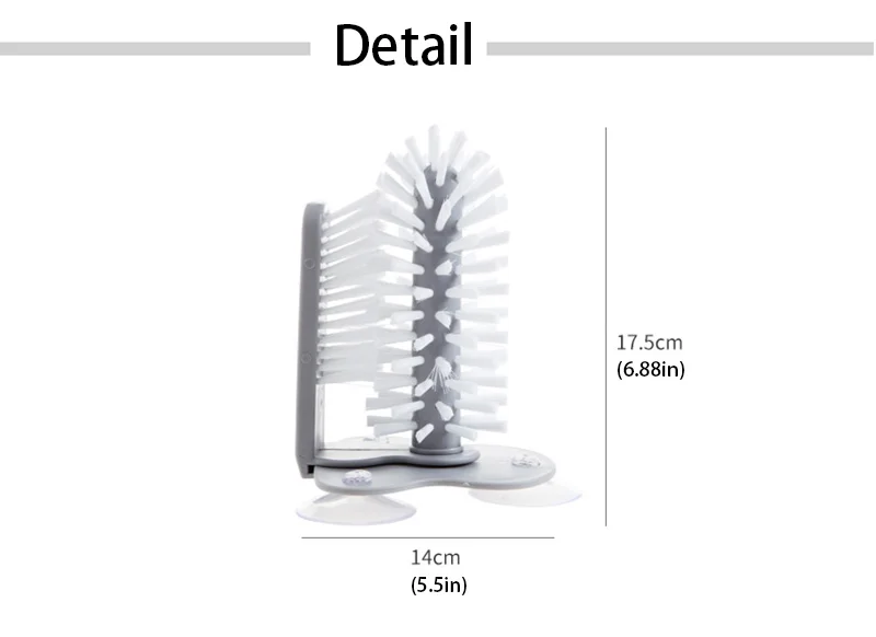 Чайная щетка для чистки стекла кружка щетка для мытья стекол Бутылка Чашка для воды, кофе очиститель чашка Handless Sucker Бутылка Чистая щетка кухонный инструмент
