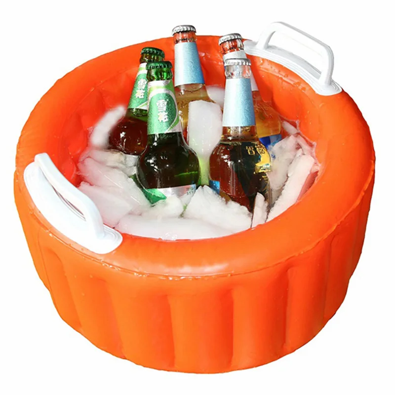 JIAINF практичный Тип надувной таз 15*30 см Открытый ледяные напитки портативный ведро Бытовая надувная корзина для младенцев - Цвет: Orange