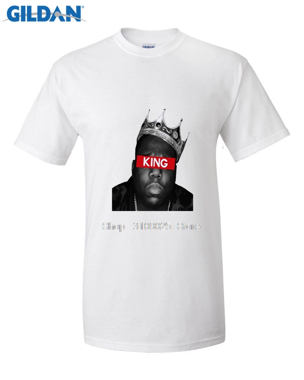 Мужская футболка Biggie Smalls 2017 в стиле хип-хоп с надписью King короной Gangsta Rap B.I