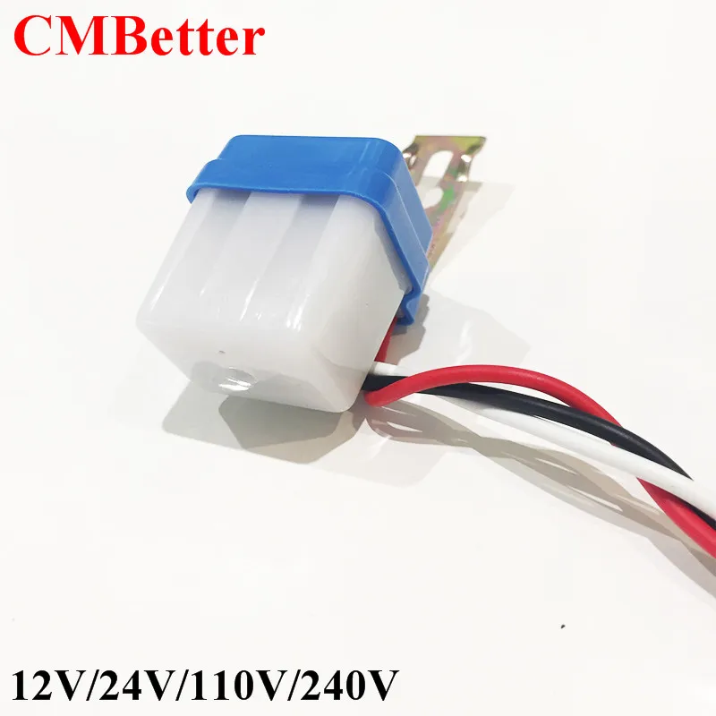 CMBetter  Sensor Switch Automatic Auto On Off 220V Photocell Street Light Switch DC AC 12V 50-60Hz 10A Photo Control Photoswitch (6)