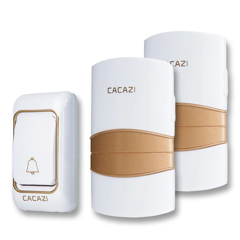 CACAZI Wireless Doorbell AC 220V Waterproof with 36 Rings 4 Volume Door Chime 300 Meters Remote Bell CACAZI Wireless Doorbell AC 220V Waterproof with 36 Rings 4 Volume Door Chime 300 Meters Remote Bell