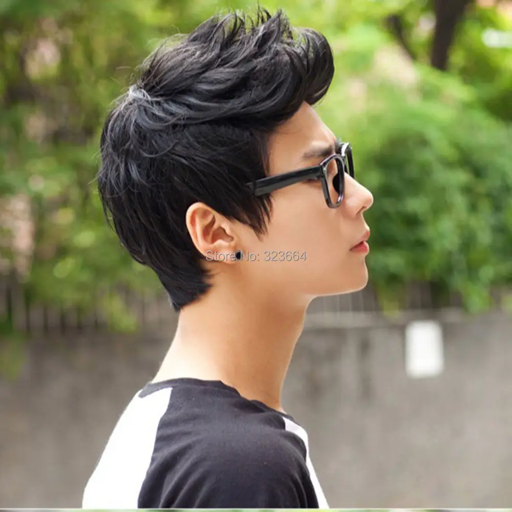 Mens Male Wig Handsome Vogue Sexy Korean Boys Short Hair Wigs Cosplay